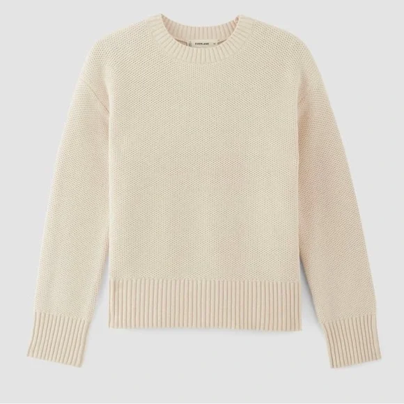 Everlane ‘The Cotton Honeycomb Boxy Crewneck Sweater” NWT - Picture 4 of 6